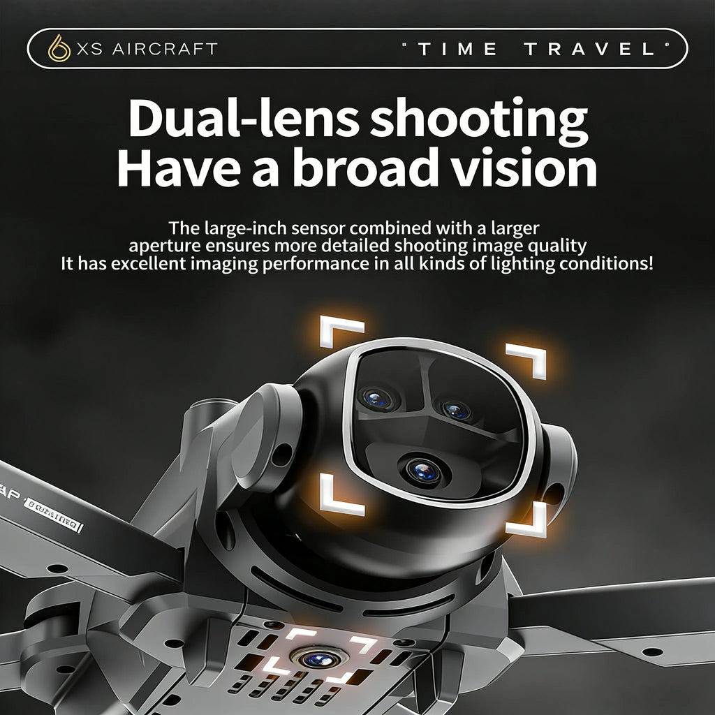 NEW 8K Dual Camera RC Drone with Obstacle Avoidance for Aerial Photography HD Quadcopter Remote Control Toys for Boy Girl Adults