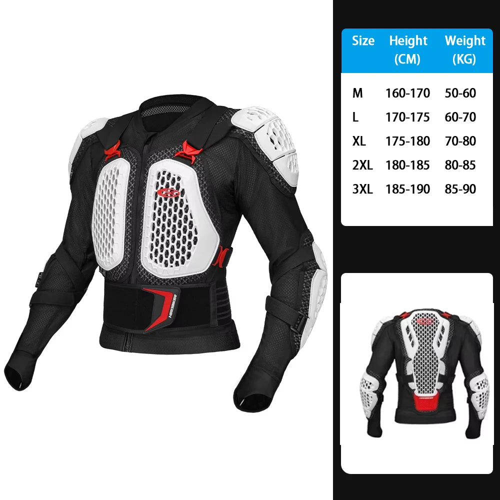 Motorcycle Armor Jacket Protective Pants Ventilated Abrasion-Resistant Jacket With Crash Guards Motocross Riding Gear For E-Bike