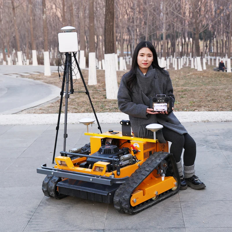 Customized Tracked Brushless Lawn Mower - GPS Automatic Cutting and Sweeping Model with CE EPA Certification, Made in China