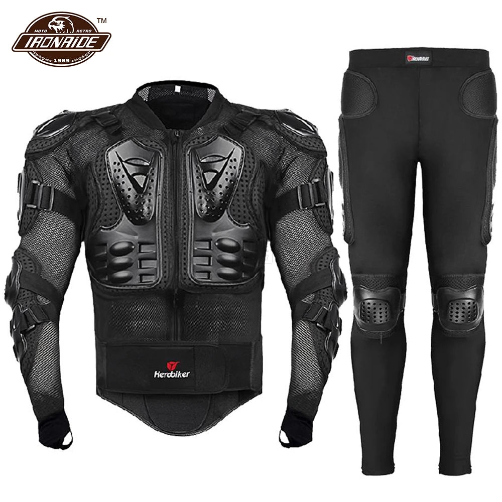 HEROBIKER Motorcycle Jacket Men Body Armor Motorcycle Armor Moto Motocross Racing Jacket Riding Motorbike Moto Protection  S-5XL