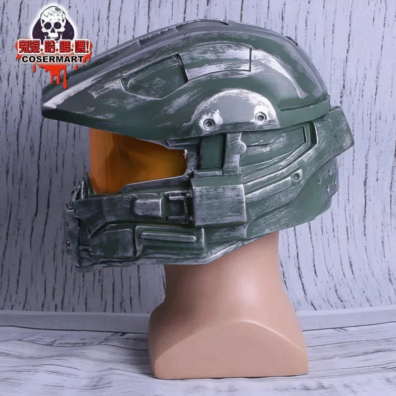 ♥ New 2025 Helmet Prop Replica Cosplay Costume Full Head Mask PVC Equipment Master Chief Game Accessories ★ Bear House