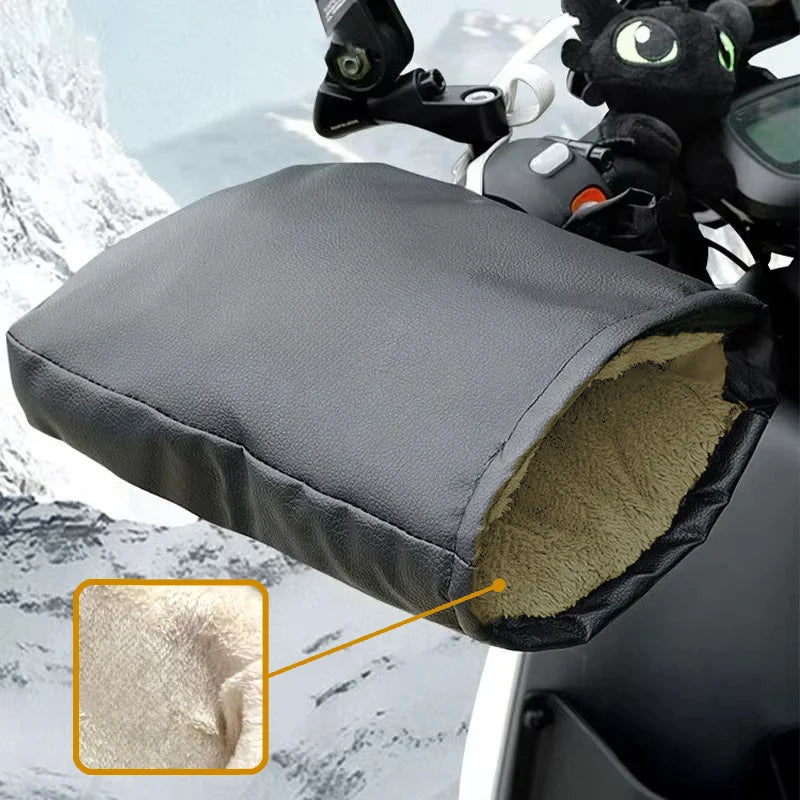 Motorcycle Handlebar Muffs Windproof Winter Mitts Warmer Gloves Waterproof Handmuffs Bicycle Handle Cover Hand Warm Motor Bike