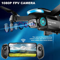 1080P HD Foldable Drone with Camera for Adults, 2 Batteries, Carrying Case, Stable Hover & Trajectory Flight