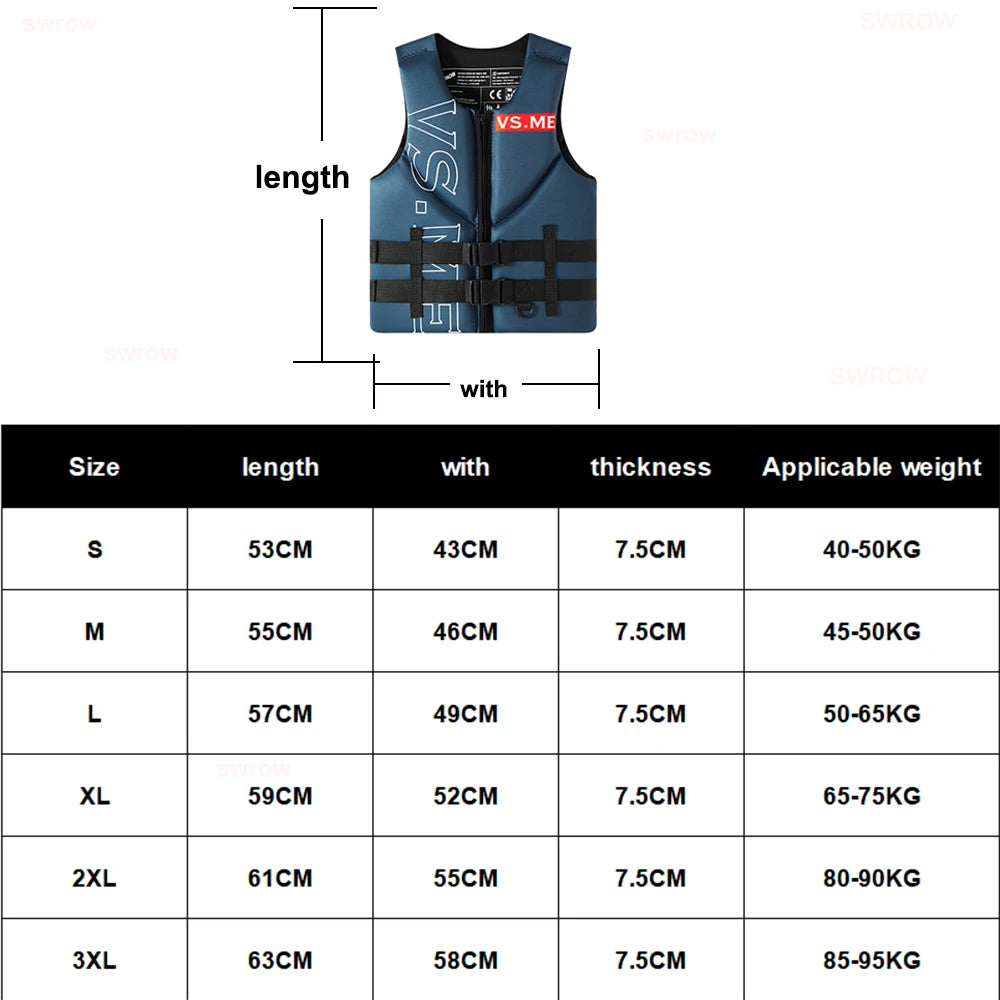 Super Buoyancy Life Vest Kayak KiteSurf Jet Motorboats Raft Rescue Swimming Drifting Boat Wakeboard Fishing Life Jackets