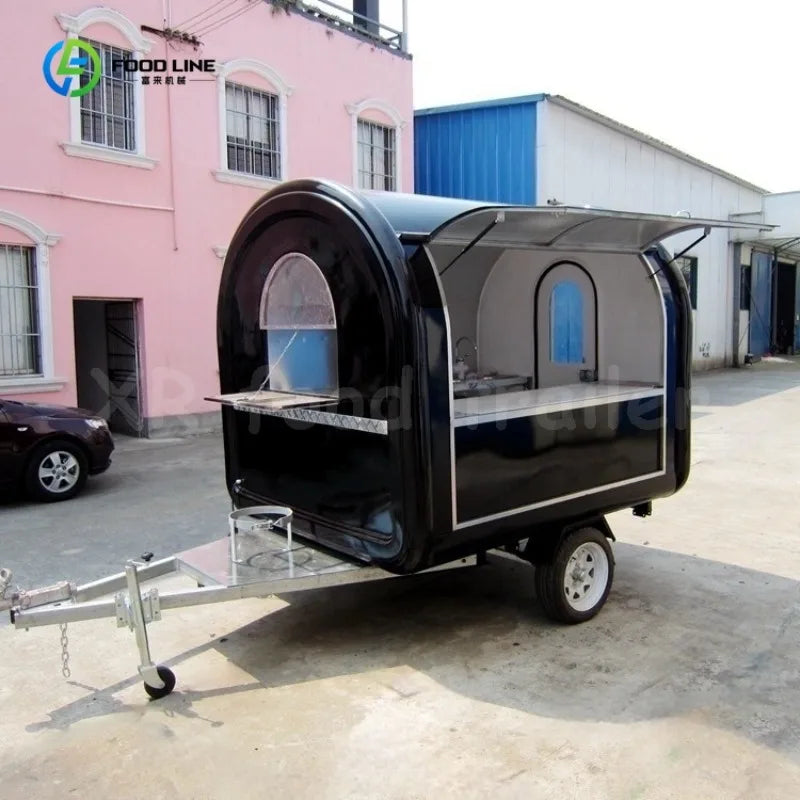 Buy 8ft French Fries Food Trailer Counter with Equipment Smoker, Stainless Steel Mobile Restaurant Mobile Food Truck for Sale