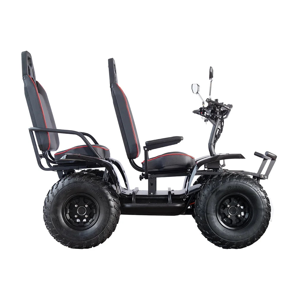 Klein 4 Wheel Driving Electric Scooter ATV Vehicle Off Road All-terrain 6000w 60v 50Ah 4 Wheeler Atv For Adults With 2 Seats