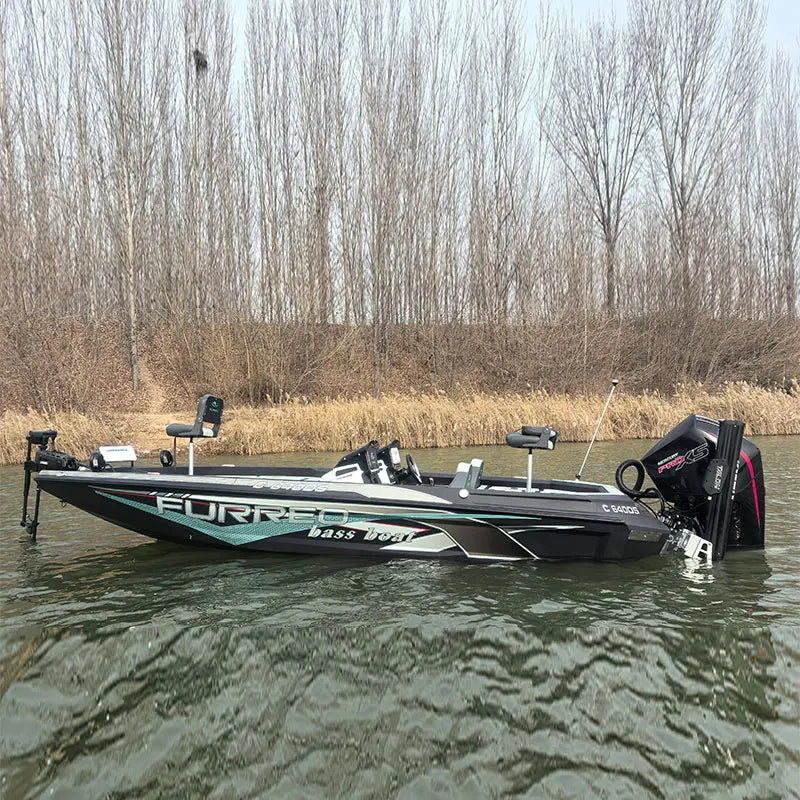 New FURREO 17FT Aluminum Bass Boat for Fishing & Sports Petrol Engine 90-110km/h Speed