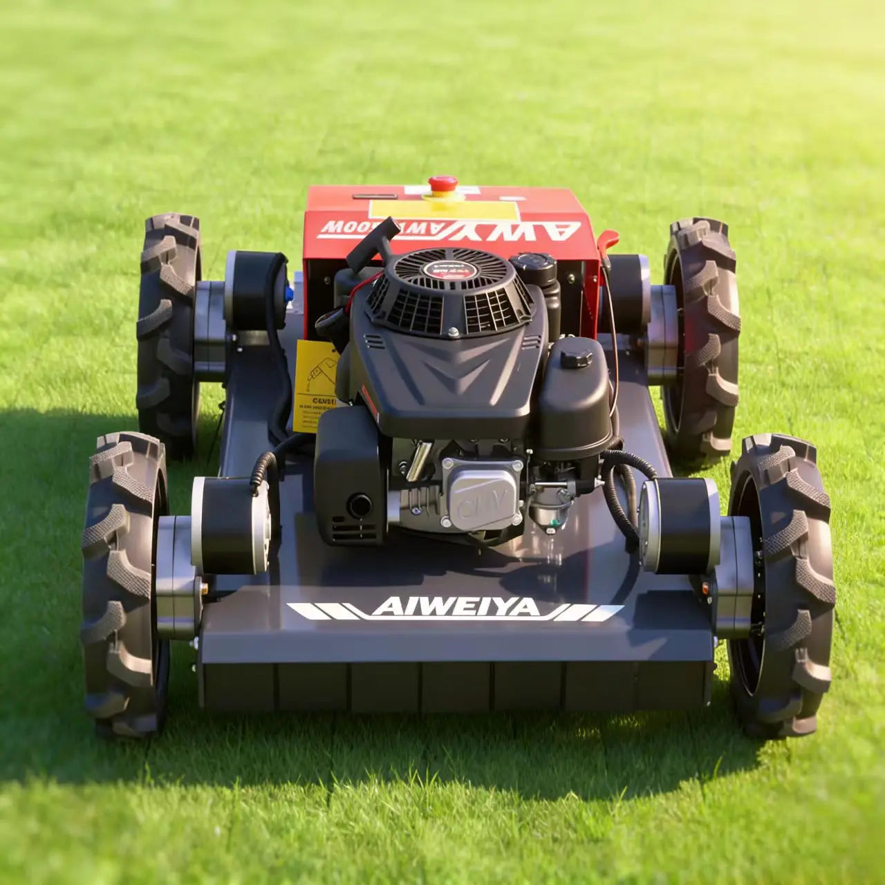 Customized Chinese-language tracking remote control hillside lawn mower, mountain zero-turn rotary lawn mower