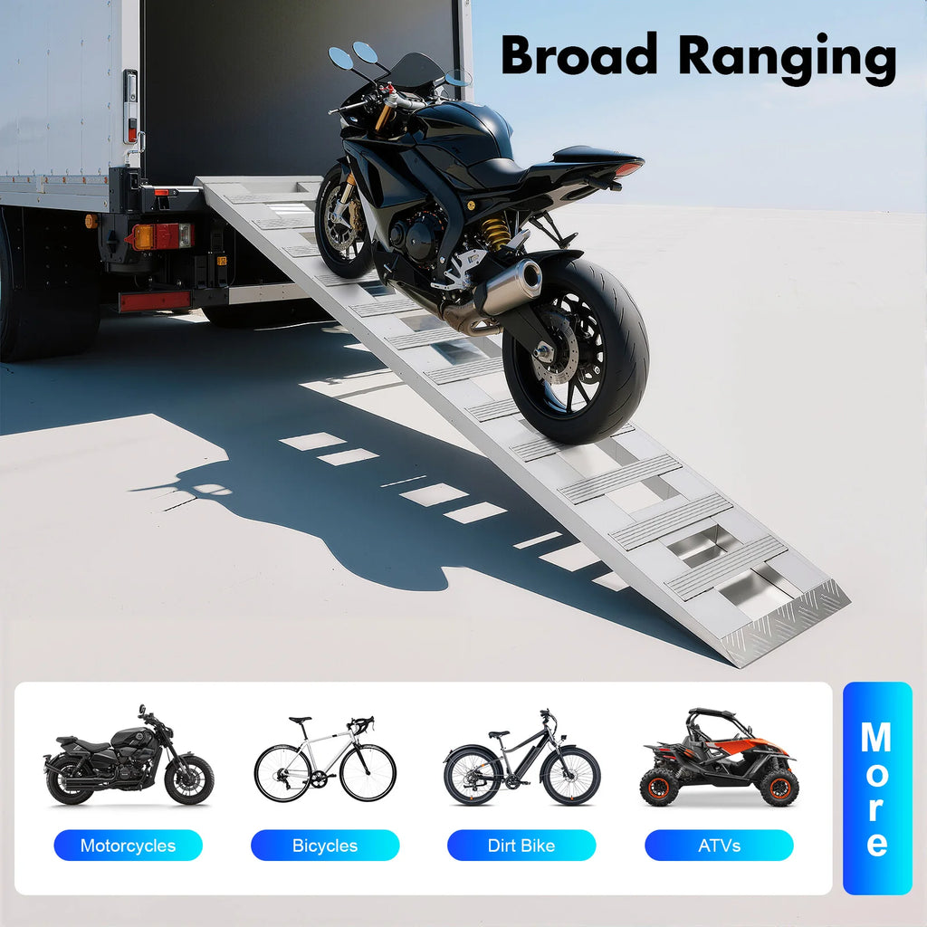 2pcs Aluminum Trailer Ramps, 6800lbs 72" x 15" Heavy-Duty Anti-Slip Truck Car Auto Trailer Ramps Universal Loading Ramp