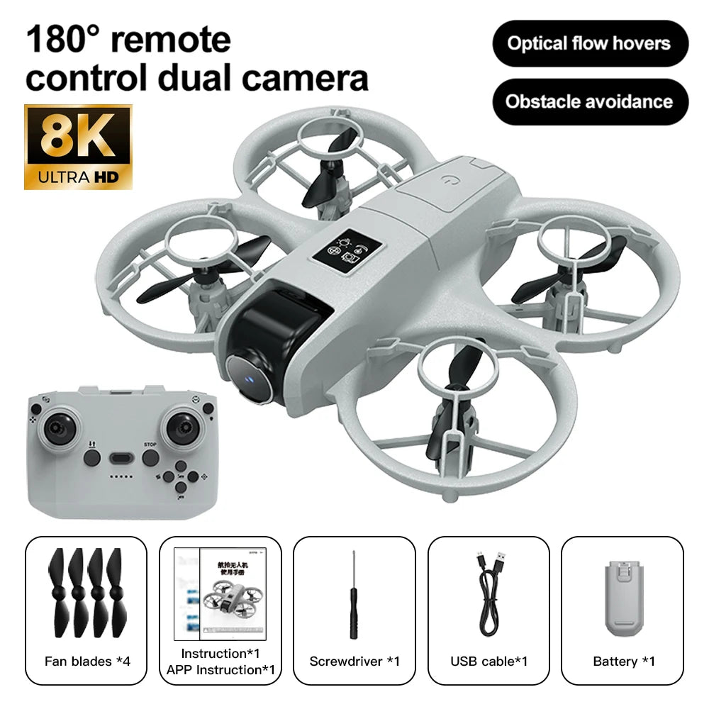 4DRC V2 Mini Drone WIFI RC Quadcopter 180° Adjustable Camera Camera Helicopter for Beginners Child Toy Gift optical flow hover