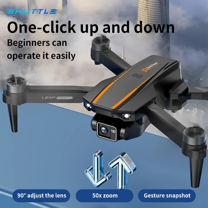 H31 Foldable VR Drone With 360 Flip Camera Adjustable HD Optics Altitude Control Dual Batteries 8-10 Min Flight Bundle