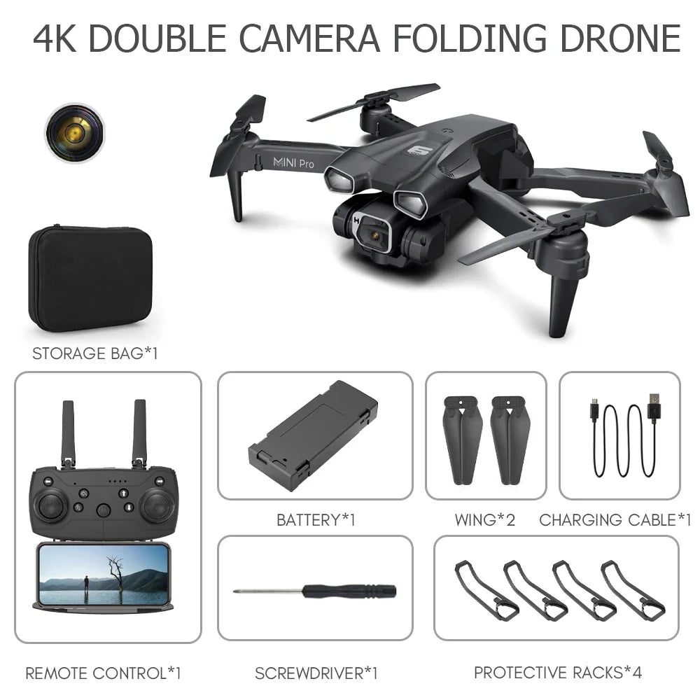 2025 New Mini Rc Drones H66 Folding 4K Hd Aerial Drone Optical Flow Positioning Drone Drone Optical Flow Positioning Adults Kids