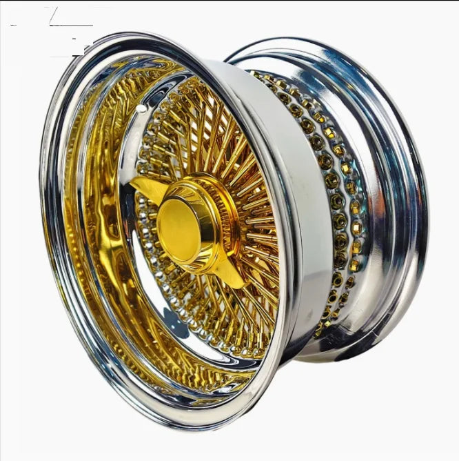 Wholesale Best Seller New 4 Pieces Gold Colored Alloy Wheel Rims for Passenger Cars Multi Spoke Steel Construction