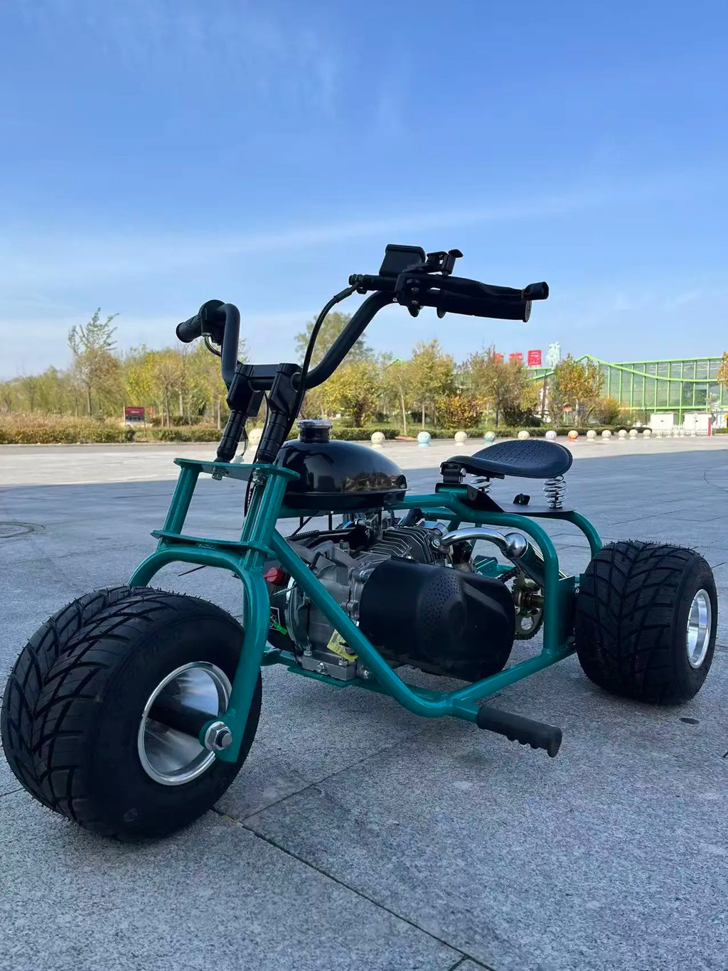 4-stroke gas-powered drift tricycle 60km/h off-road top speed outdoor park tricycle adult racing pedal drift go-kart