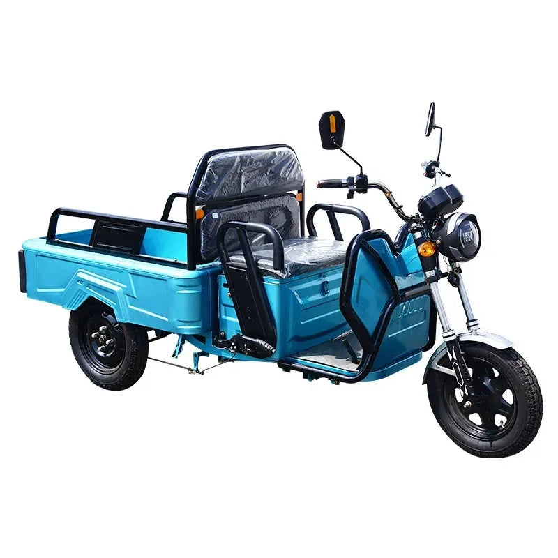 Factory Hot Selling Best Cargo E Trike 60V 800W Heavy  3 Wheel Electric  12" Fat Tire Adult  Delivery Tricycles For