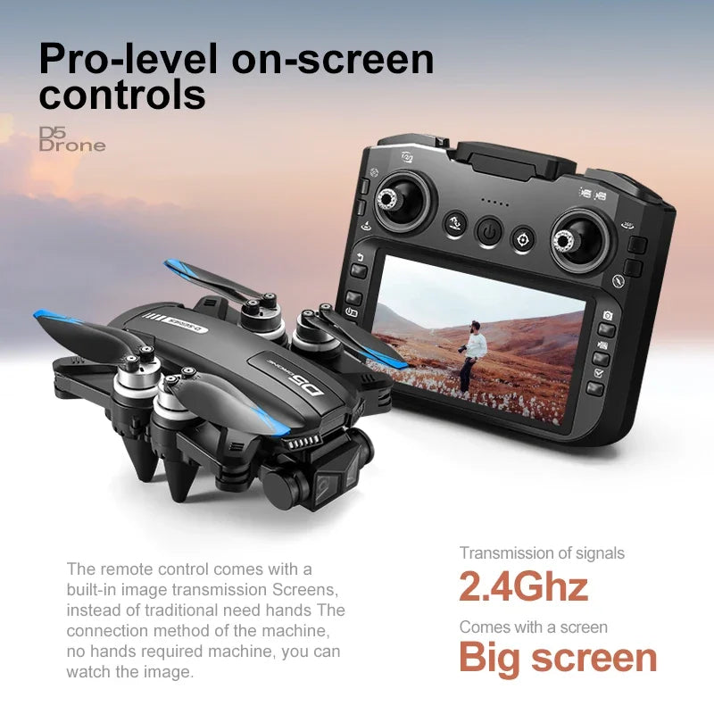 NEW 8K Dual Camera RC Drone with Obstacle Avoidance for Aerial Photography HD Quadcopter Remote Control Toys for Boy Girl Adults