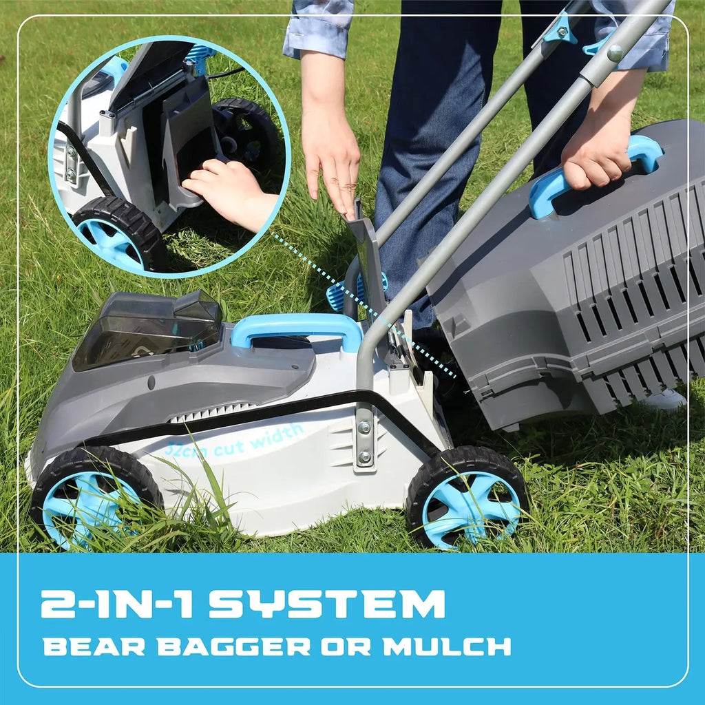 40V 13-Inch Cordless Lawn Mower with 4.0Ah Battery & Fast Charger, Lightweight Foldable for Small Yards
