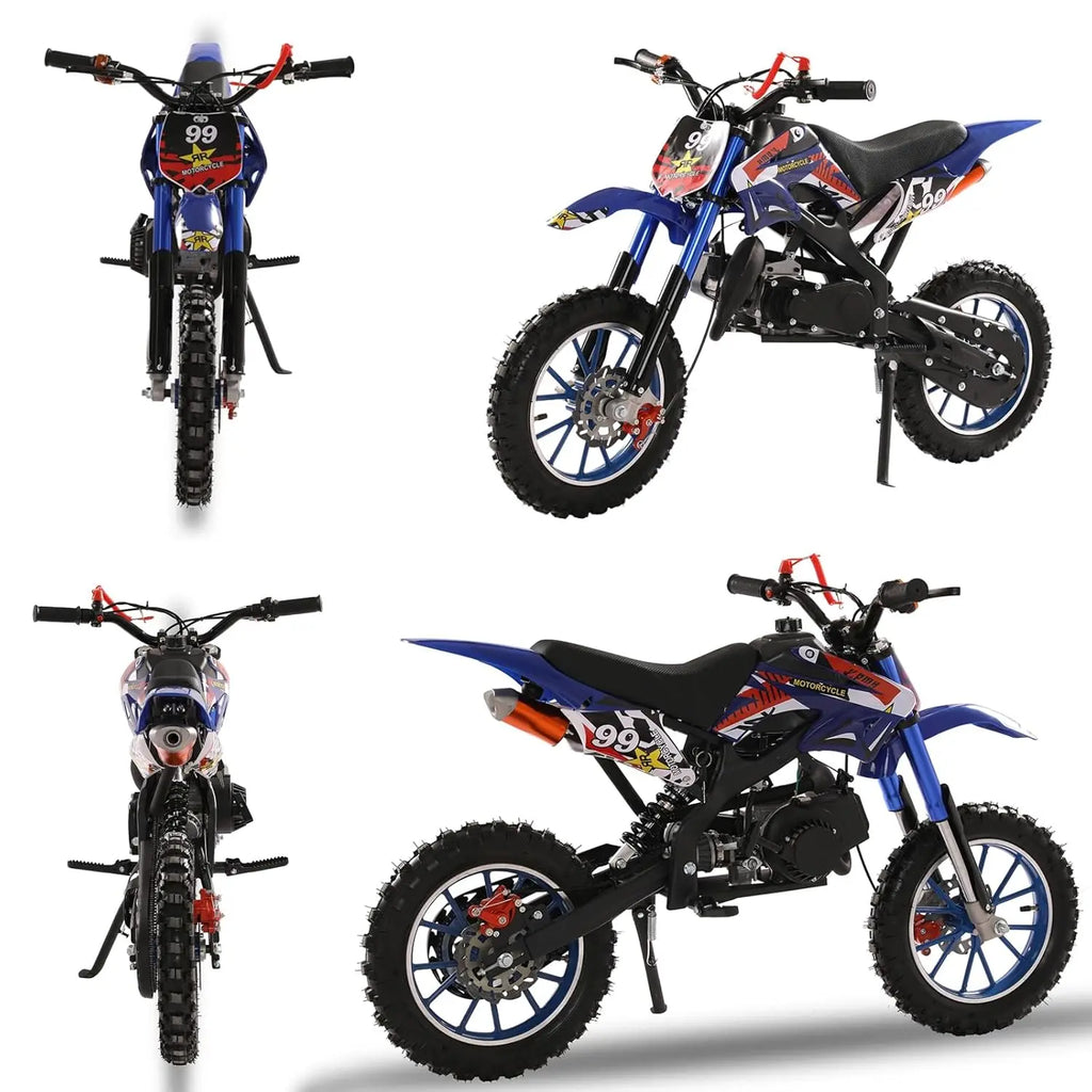 50cc Dirt Bike, 2-Stroke Kids Dirt Bike, Adults Trail Gas Power Motocross, Gas Dirt Bikes for Kids 8-14, Mini, Customized