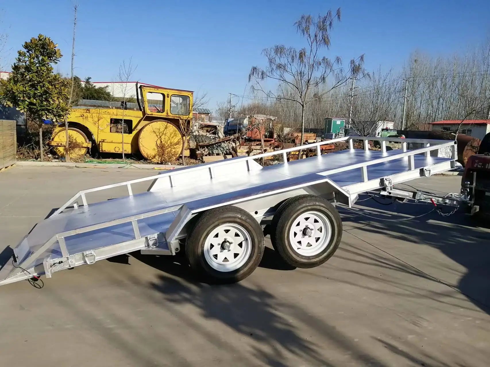 Light Weight Farm Car Trailer Hauler 2m Tow Bar 5000kg Payload