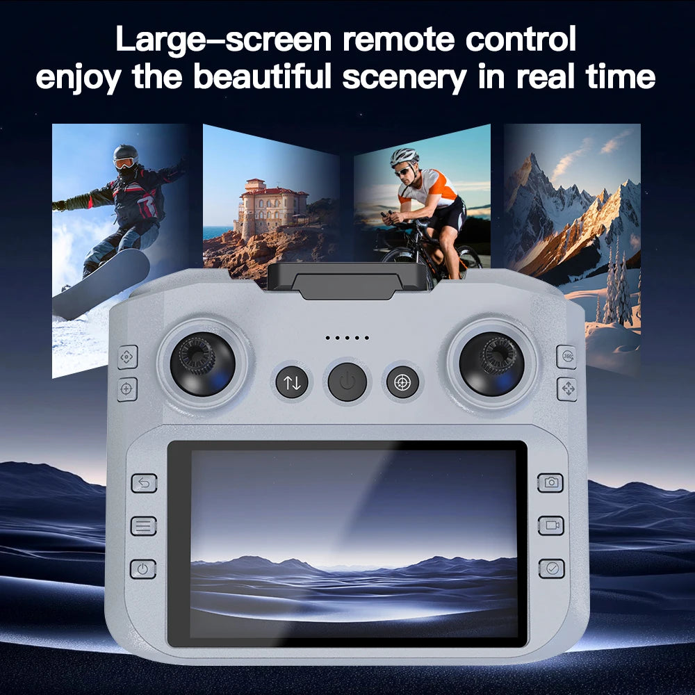 For Xiaomi 2026 NEW AE5 Drone 4K Professional 8K HD Camera Remote Control with screen WIFI UAV Brushless Foldable Quadcopter Toy