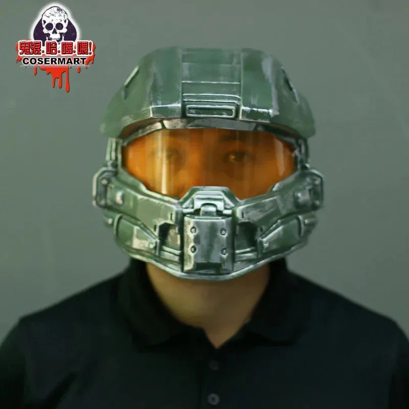 ♥ New 2025 Helmet Prop Replica Cosplay Costume Full Head Mask PVC Equipment Master Chief Game Accessories ★ Bear House