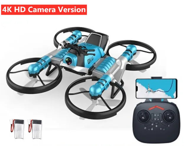 WIFI FPV uav aircraft Motorcycle 2 in 1 Deformation Drone With 4K HD Camera 3D Flip One Key Return Headless Mode RC Quadrocopter