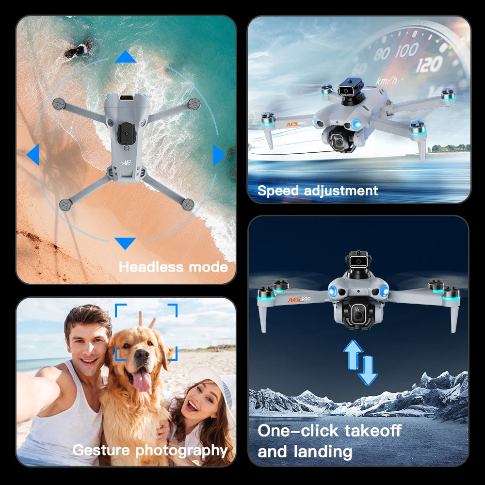 For Xiaomi 2026 NEW AE5 Drone 4K Professional 8K HD Camera Remote Control with screen WIFI UAV Brushless Foldable Quadcopter Toy