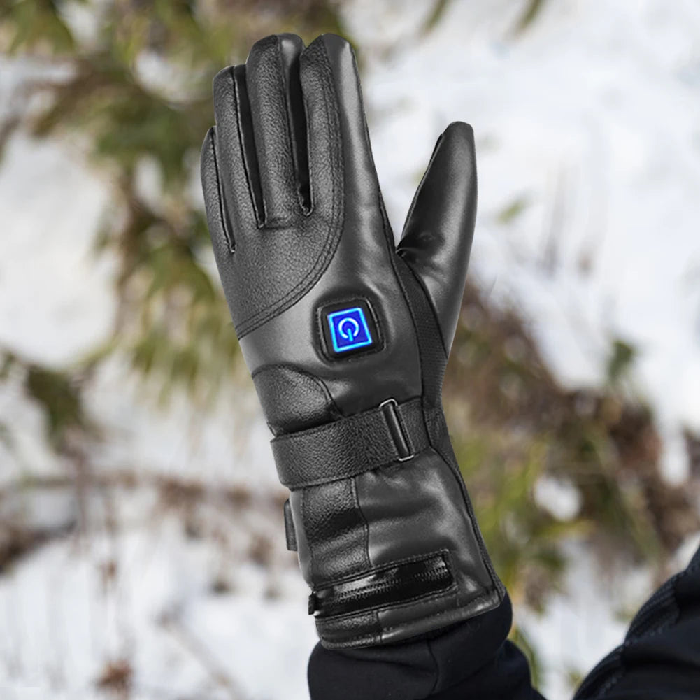 Winter Gloves Rechargeable Heating Gloves Outdoor Riding Skiing Motorcycling Gloves Thermal Touchscreen Gloves  Battery Powered