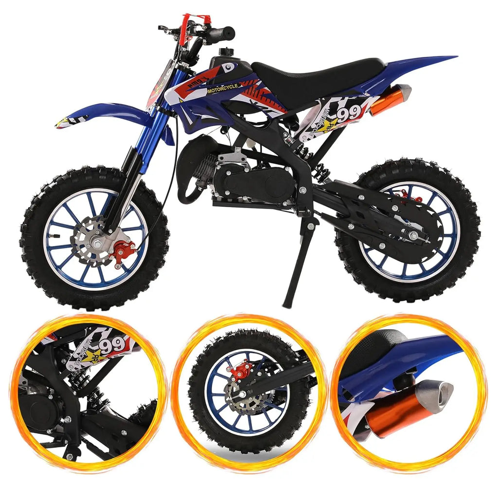 50cc Dirt Bike, 2-Stroke Kids Dirt Bike, Adults Trail Gas Power Motocross, Gas Dirt Bikes for Kids 8-14, Mini, Customized