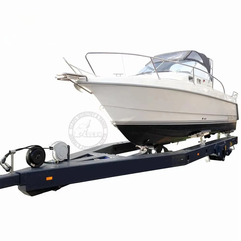 1/2/3 Axle Hot Galvanized Small Boat Transport Drawbar Trailer