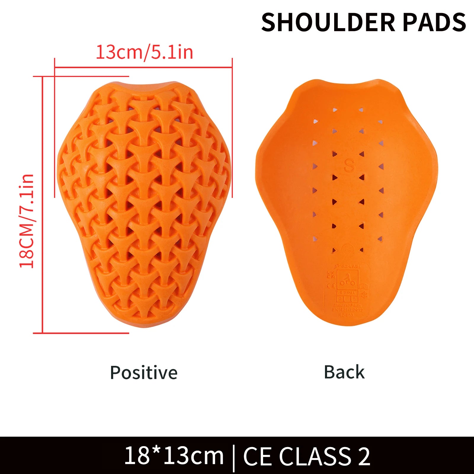 WOSAWE Motorcycle Jacket Lining Protectors Pad Shoulders Elbow Back Armor Gear for Motocross Racing Skiing Skating Bike Cycling