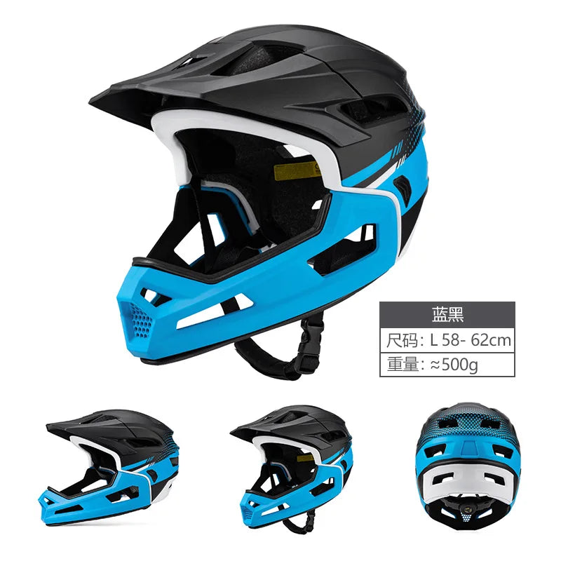 Detachable Face Guard Mountain Bike Helmet Full Coverage for Extreme Sports and Trail Riding