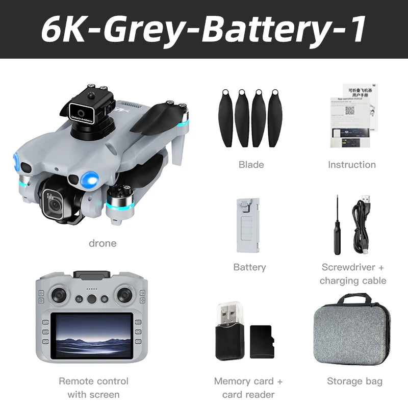 For Xiaomi 2026 NEW AE5 Drone 4K Professional 8K HD Camera Remote Control with screen WIFI UAV Brushless Foldable Quadcopter Toy
