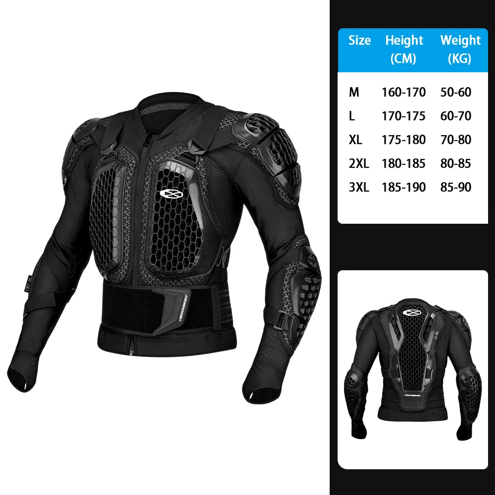 Motorcycle Armor Jacket Protective Pants Ventilated Abrasion-Resistant Jacket With Crash Guards Motocross Riding Gear For E-Bike