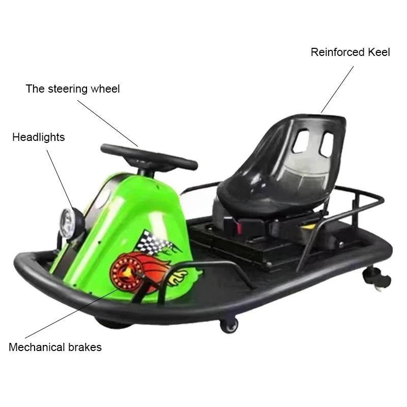 High Quality Drift Kids Go Cart Racing OEM Electric Indoor Crazy Go Karts Racing Go Kart for Adults
