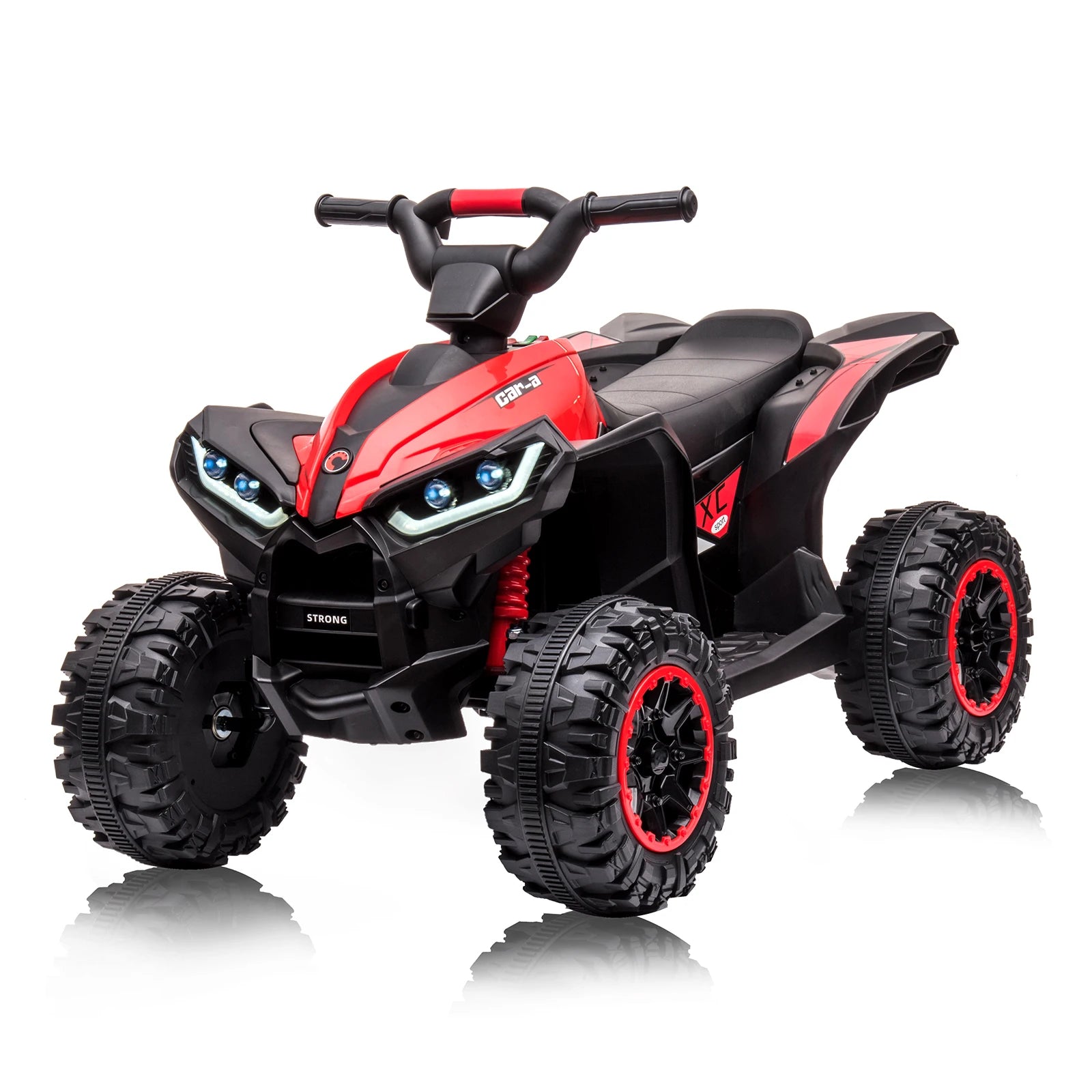 12V Kids Ride On ATV, 4 Wheeler Electric Vehicle for Toddlers, Battery Powered Toy Car for Boys Girls with LED Lights, Music