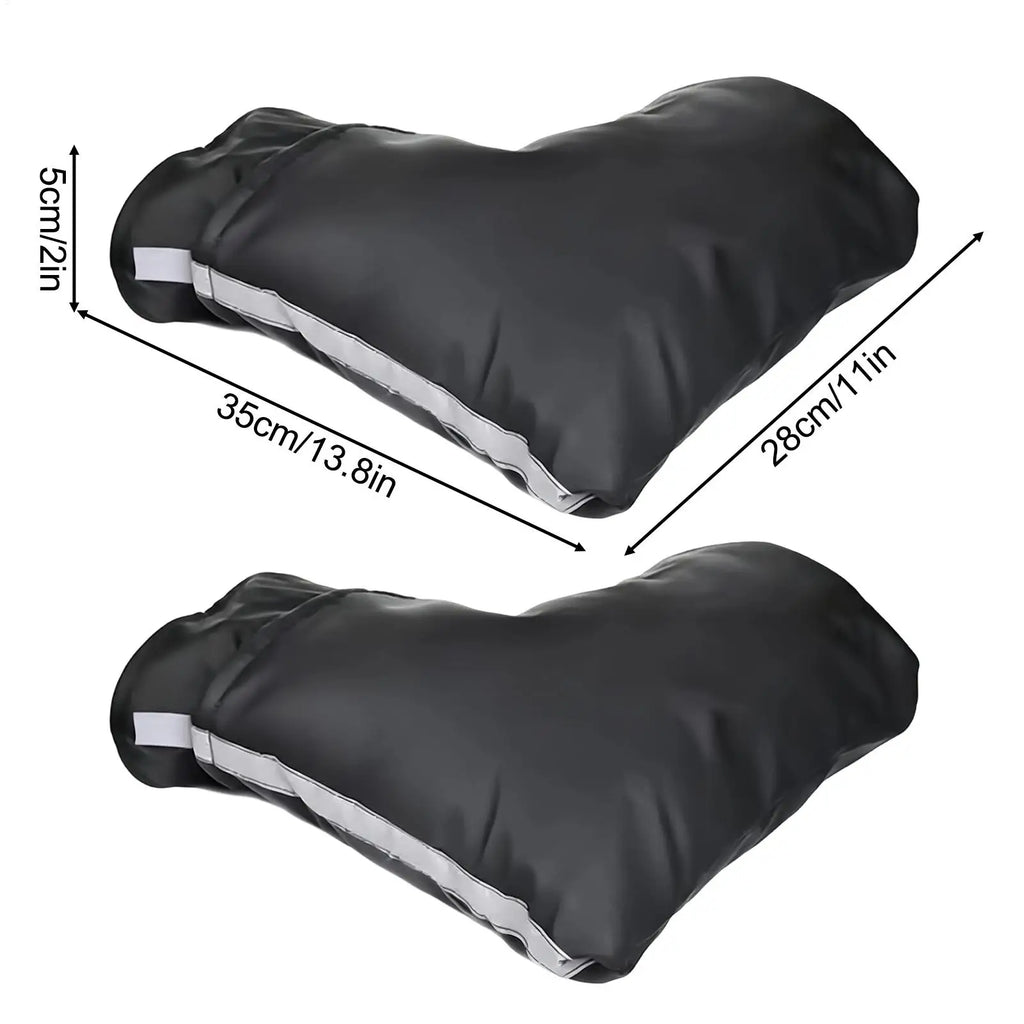 Winter Motorcycle Handlebar Mittens Warm Waterproof Windproof Gloves Cover for Bike Scooter Snowmobile Cold Weather Protection