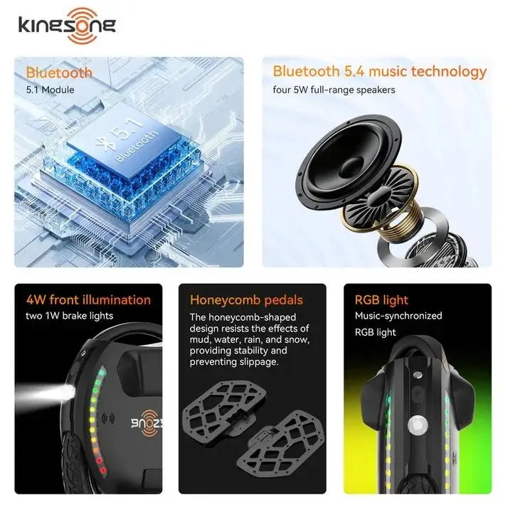 KINGSONG 18XL Pro Electric Unicycle: 37 MPH & 87-Mile Range. 18" One-Wheel, High-Power Motor for Long-Distance City Commuting