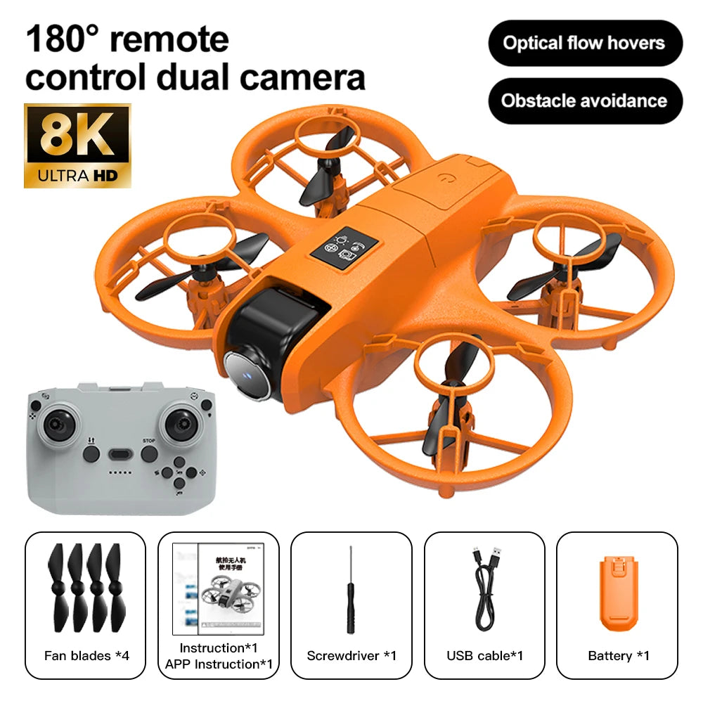 4DRC V2 Mini Drone WIFI RC Quadcopter 180° Adjustable Camera Camera Helicopter for Beginners Child Toy Gift optical flow hover