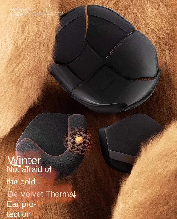 E-Bike Motorcycle Half Helmet | ABS EPS Shell, Anti-Wind Visor, Safety Certified | Winter Ear Pads (Optional - Separate Purchase