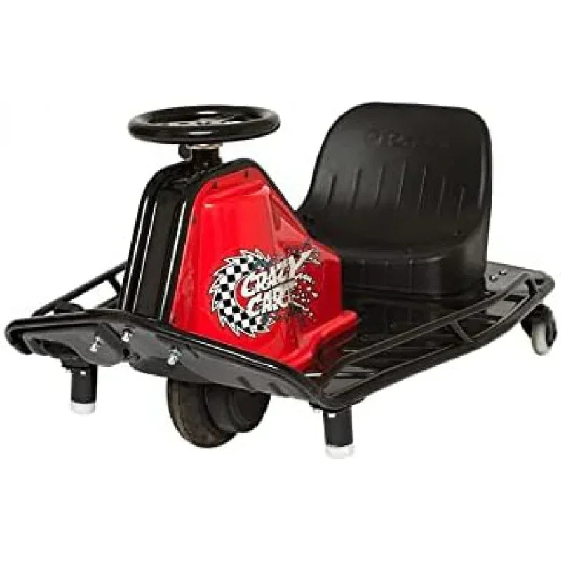 A Crazy Cart - 24V Electric Drifting Go Kart - Variable Speed, Up to 12 mph, Drift Bar for Controlled Drifts