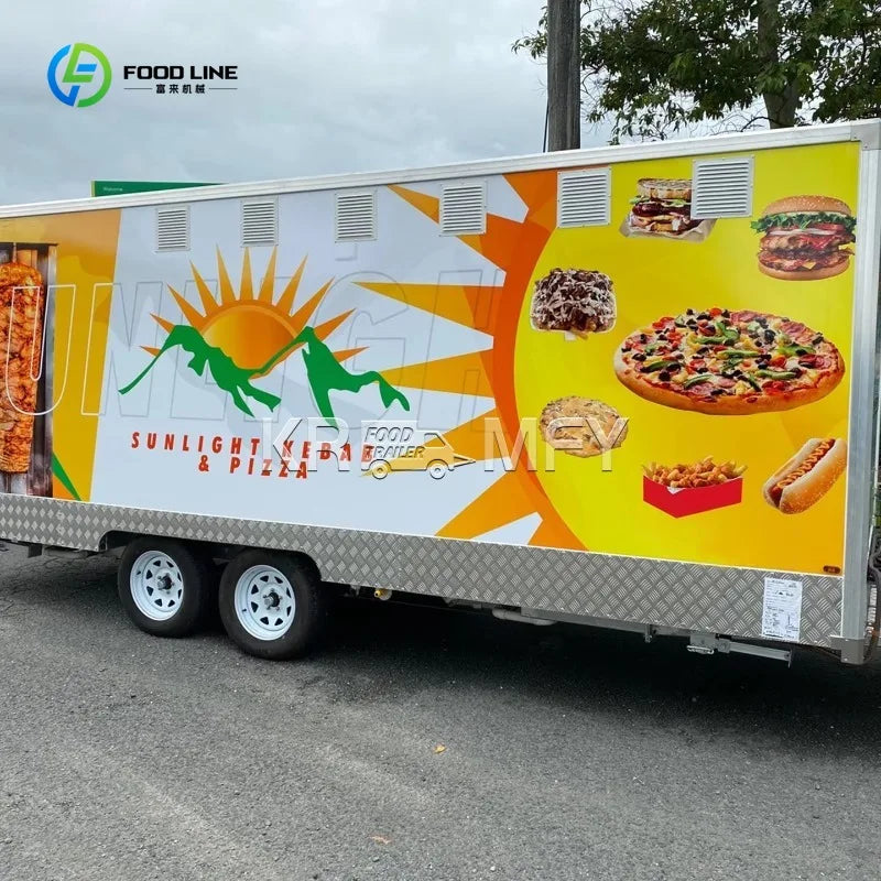 China Fully Equipped Taco Hot Dog Vending Food Truck Street Food Truck Trailer for Sale Food Catering Trailer for Sale