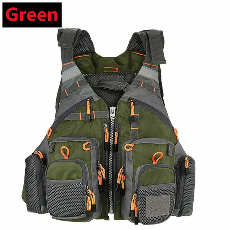 Outdoor Fishing Vest Sailing Life Jacket Vest Adjustable Breathable Foam Floating Polyester Mesh Design Safe Fishing Kayak Vest