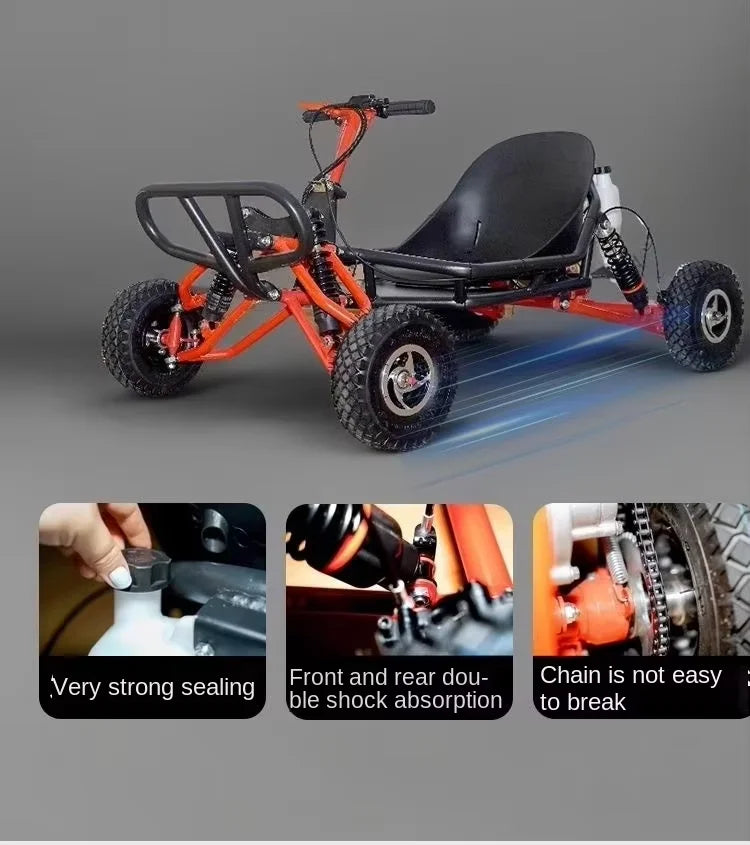Easy-to-Drive Hand-Start 2-Stroke Mini Off-Road Kart for Children Perfect Starter Go-Kart