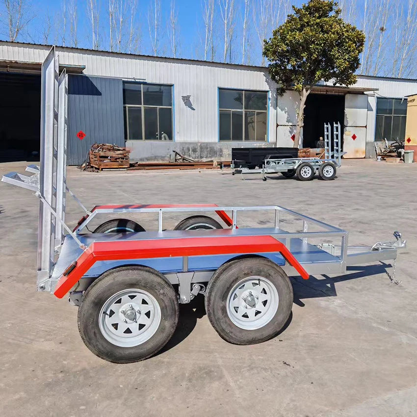 Automotive Hydraulic 3-Ton Low Bed Inclined Trailer Multi-Purpose for Small Excavator Steel/Aluminum/Galvanized
