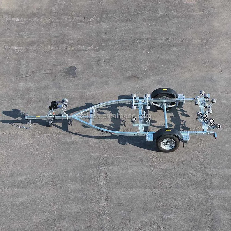 4.45m Grey Soft Wheel Boat Trailer Heavy Duty Marine Transport