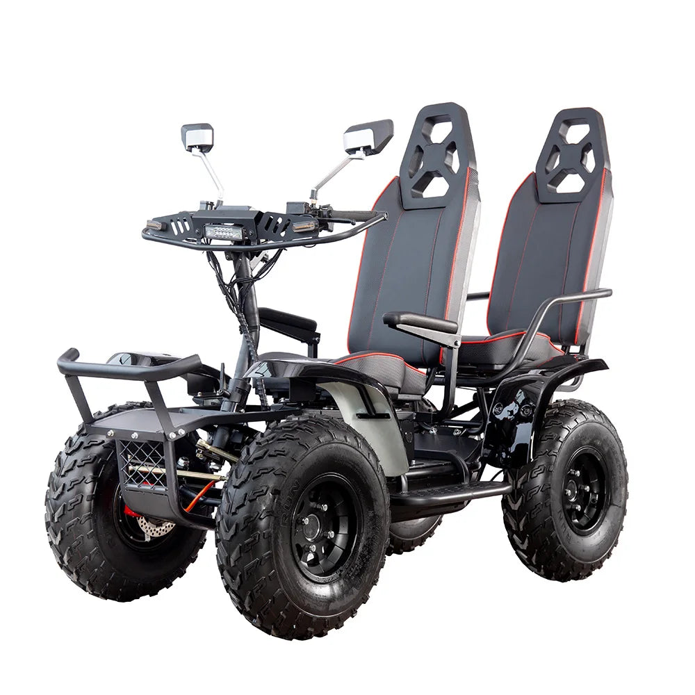 Klein 4 Wheel Driving Electric Scooter ATV Vehicle Off Road All-terrain 6000w 60v 50Ah 4 Wheeler Atv For Adults With 2 Seats