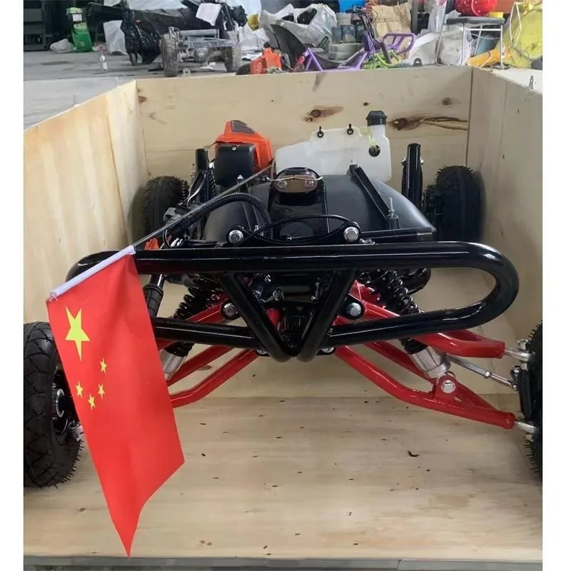 Popular Design Gasolene Farm Buggies Teenagers Drifting Buggy Powerful Dune Buggy Four Wheels Scooter Foot Operate Beach Cart