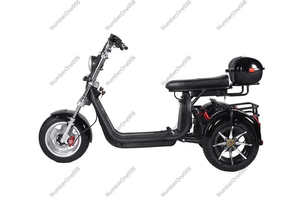 X30S Electric Tricycle 60V1000W Adult 3 Wheel Scooter for Food Delivery Commuting, Cargo Bike with Large Rear Storage Box