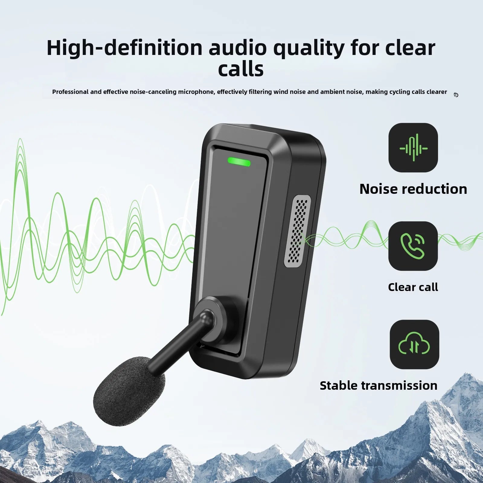 Motorcycle Summer Helmet Headset Bluetooth 6.0 Dual Ear Stereo Hands-Free Call Waterproof Earphone for Bicycle Riding
